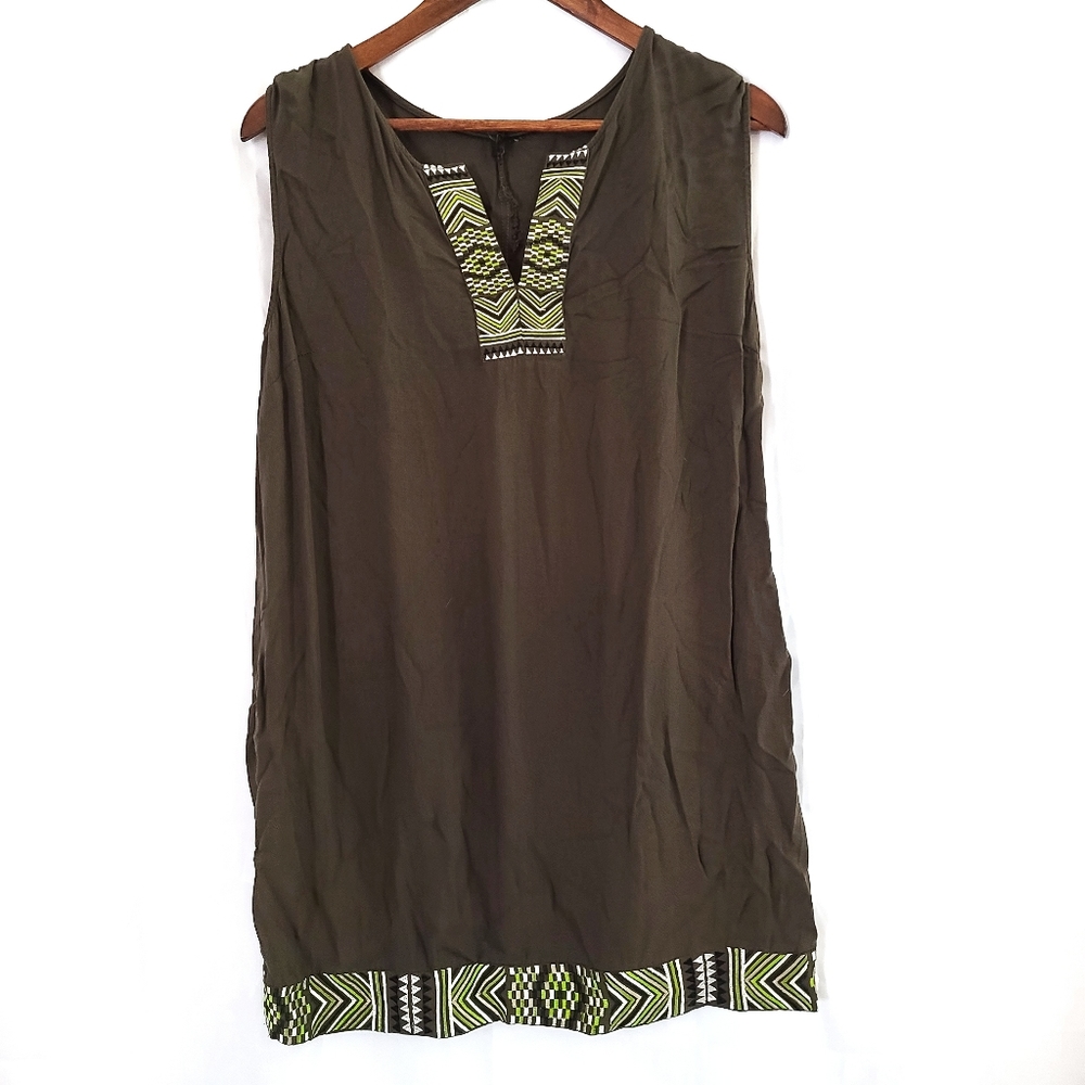 Apt 9 green tribal dress-C
